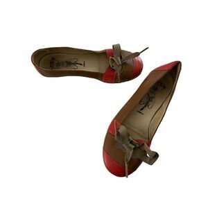 Fly London flats red brown women's size 37 US 6.5/7